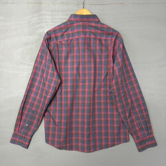 UNTUCKit Multicolor Pink‎ and Blue Plaid Button Up Collared Dress Shirt XL - Picture 3 of 4